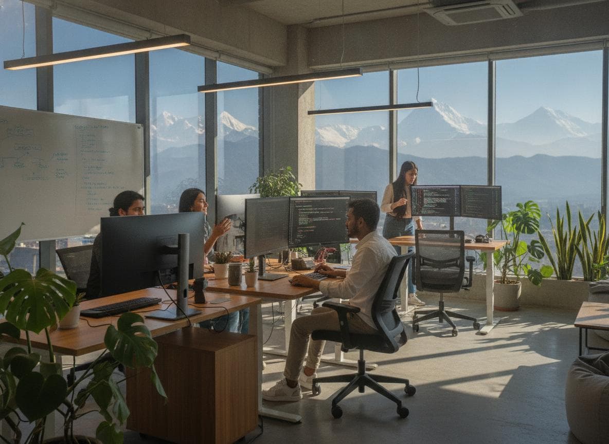 CivoraX team working in their Dharan office